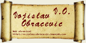 Vojislav Obračević vizit kartica